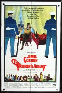b502 PRESIDENT'S ANALYST one-sheet movie poster '68 psychiatrist James Coburn!