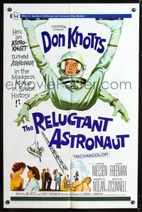 b535 RELUCTANT ASTRONAUT one-sheet movie poster '67 Don Knotts goes to outer space, Leslie Nielsen
