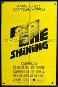 b576 SHINING one-sheet movie poster '80 Stephen King & Stanley Kubrick horror masterpiece!