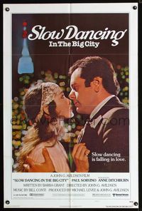 b592 SLOW DANCING IN THE BIG CITY one-sheet movie poster '78 Paul Sorvino & sexy Anne Ditchburn!