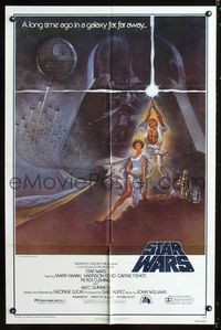 b602 STAR WARS style A 1sh movie poster '77 George Lucas classic, Tom Jung art!