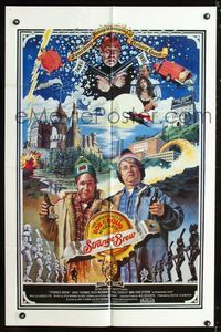 b606 STRANGE BREW one-sheet movie poster '83 artwork of Rick Moranis & Dave Thomas by John Solie!