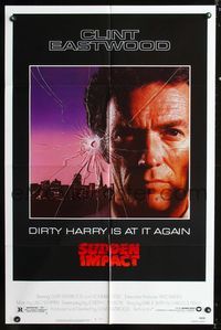 b610 SUDDEN IMPACT one-sheet movie poster '83 Clint Eastwood is Dirty Harry!