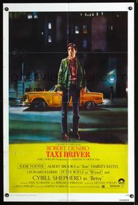 b628 TAXI DRIVER one-sheet movie poster '76 classic Robert De Niro & Martin Scorsese!