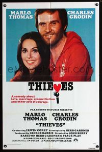 b636 THIEVES one-sheet movie poster '77 sexy Marlo Thomas & Charles Grodin!