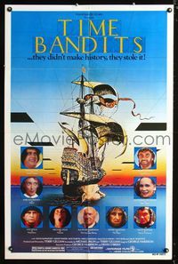 b641 TIME BANDITS one-sheet movie poster '81 John Cleese, Sean Connery, Terry Gilliam