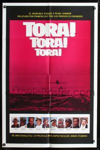 b650 TORA TORA TORA Spanish/U.S. photo style one-sheet movie poster '70 Pearl Harbor Kamikaze image!