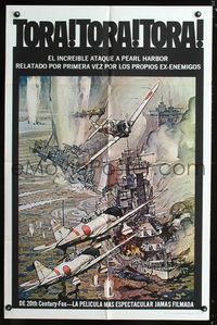 b649 TORA TORA TORA Spanish/U.S. one-sheet poster '70 wild Pearl Harbor Kamikaze artwork by Bob McCall!