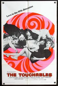 b653 TOUCHABLES one-sheet movie poster '68 psychedelic love in the fifth dimension!