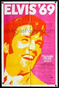 b661 TROUBLE WITH GIRLS one-sheet movie poster '69 great close up image of gangster Elvis Presley!