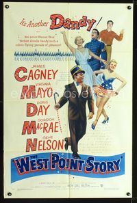 b684 WEST POINT STORY one-sheet poster '50 dancing cadet James Cagney, Virginia Mayo, Doris Day