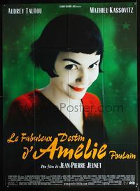 c321 AMELIE French one-panel movie poster '01 Jean-Pierre Jeunet, great close up of Audrey Tautou!