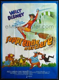 c341 BEDKNOBS & BROOMSTICKS French one-panel poster '71 Disney, Angela Lansbury, different art!
