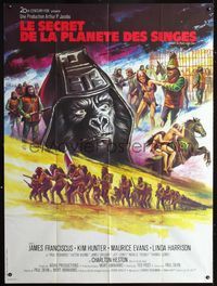 c344 BENEATH THE PLANET OF THE APES French one-panel movie poster '70 great sci-fi art by Grinsson!