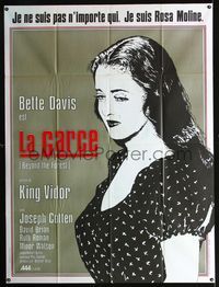 c346 BEYOND THE FOREST French one-panel movie poster R80s King Vidor, great art of bad Bette Davis!