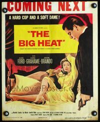 c047 BIG HEAT window card movie poster '53 Glenn Ford with gun & sexy Gloria Grahame, Fritz Lang