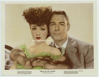 d034 BELLE OF THE YUKON color 8x10 movie still '44 Gypsy Rose Lee & Randolph Scott super close up!