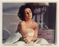 d059 BUTTERFIELD 8 Eng/US color 8x10 still #7 '60 sexy callgirl Elizabeth Taylor close up in bed!