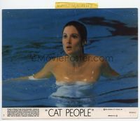 d078 CAT PEOPLE color 8x10 movie still #7 '82 scared Annette O'Toole naked in swimming pool!