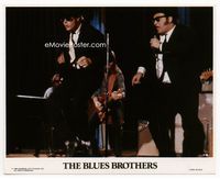 d044 BLUES BROTHERS 8x10 mini movie lobby card '80 John Belushi & Dan Aykroyd performing on stage!