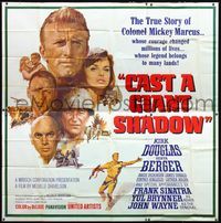 1a008 CAST A GIANT SHADOW six-sheet movie poster '66 Kirk Douglas, John Wayne, Howard Terpning art!