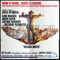 1a040 NEVADA SMITH 6sheet '66 Steve McQueen drank and killed and loved and never forgot how to hate!