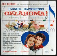 1a043 OKLAHOMA six-sheet movie poster '56 Gordon MacRae, Shirley Jones, Rodgers & Hammerstein!