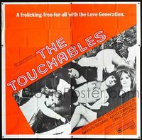 1a059 TOUCHABLES six-sheet movie poster '68 a frolicking free-for-all with the Love Generation!