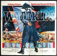 1a060 WATERLOO int'l six-sheet movie poster '70 great artwork of Rod Steiger as Napoleon Bonaparte!