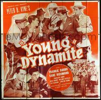 1a065 YOUNG DYNAMITE six-sheet movie poster '37 Frankie Darro & Kane Richmond fight with cops!