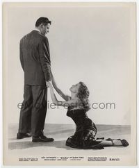 1b098 GILDA 8x10 movie still R59 wonderful scene of Rita Hayworth on her knees begging Glenn Ford!