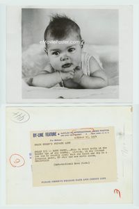 1b110 GRACE KELLY 7x9 news photo '54 great baby pic of the future beauty queen at 6 months of age!