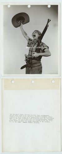 1b103 GO WEST deluxe 8x10 still key book still '40 close up of Harpo Marx screaming with gun & hat!