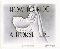 1b129 HOW TO RIDE A HORSE 8x10 movie still '50 great image of title scene from cartoon!