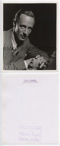 1b170 LESLIE HOWARD 8x10 movie still '30s great pensive close portrait by Elmer Fryer!