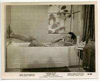 1b229 PILLOW TALK 8x10 movie still '59 wacky image of naked soapy Rock Hudson on phone in bathtub!
