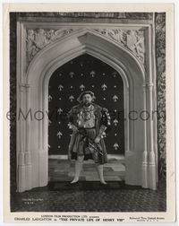 1b234 PRIVATE LIFE OF HENRY VIII 8x10 still '33 great portrait of Charles Laughton on elaborate set!