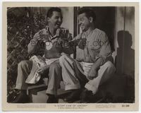 1b272 SLIGHT CASE OF LARCENY 8x10 '53 Donald O'Connor & Mickey Rooney laughing & drinking beer!
