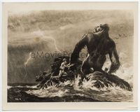 1b276 SON OF KONG 8x10 '33 incredible artwork still of the great ape at the climax of the movie!