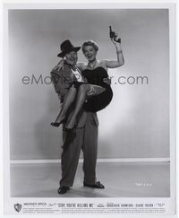 1b284 STOP YOU'RE KILLING ME 8.25x10 '53 great image of Broderick Crawford holding Claire Trevor!