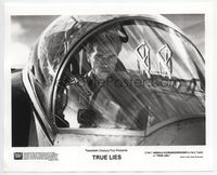 1b315 TRUE LIES 8x10 movie still '94 great close up of Arnold Schwarzenegger in fighter jet cockpit!