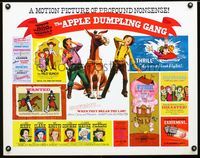 1c297 APPLE DUMPLING GANG 1/2sheet '75 Disney, Don Knotts, the motion picture of profound nonsense!
