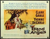 1c305 BAND OF ANGELS half-sheet '57 Clark Gable buys beautiful slave mistress Yvonne De Carlo!