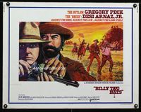 1c313 BILLY TWO HATS half-sheet movie poster '74 cool art of Gregory Peck & Desi Arnaz Jr!
