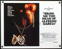 1c321 BRING ME THE HEAD OF ALFREDO GARCIA half-sheet movie poster '74 Warren Oates, Sam Peckinpah