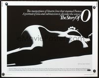 1c583 STORY OF O half-sheet movie poster '76 much sexier silhouette image than the one-sheet!