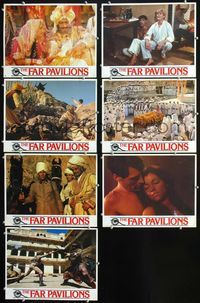 1d049 FAR PAVILIONS 7 English movie lobby cards '84 Ben Cross, Amy Irving, Omar Sharif