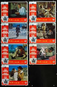 1d002 5 CARD STUD 7 movie lobby cards '68 gambling cowboys Dean Martin & Robert Mitchum!
