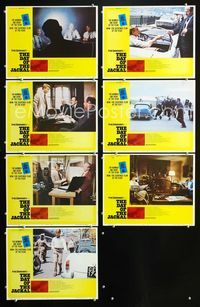 1d032 DAY OF THE JACKAL 7 movie lobby cards '73 Fred Zinnemann assassination classic, Edward Fox