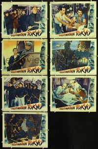 1d036 DESTINATION TOKYO 7 movie lobby cards '43 Cary Grant & John Garfield in World War II!